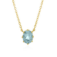 Collar en plata con Topacio azul cielo