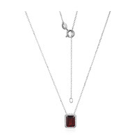 Collar en plata con Granate de Mozambique