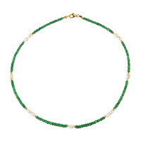 Collar en plata con Perla blanca Freshwater (Riya)