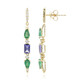 Pendientes en oro con Esmeralda de Zambia AAA (CIRARI)