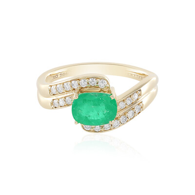 Anillo en oro con Esmeralda de Rusia (AMAYANI)