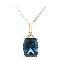Collar en oro con Topacio azul de Londres (CIRARI)