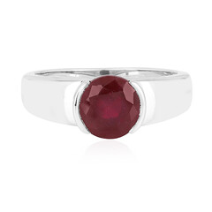 Anillo de hombre en plata con Rubí de Madagascar