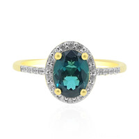 Anillo en oro con Indidolita de Brasil