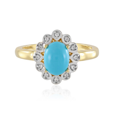 Anillo en plata con Turquesa bella durmiente
