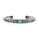 Brazalete en plata con Turquesa bella durmiente (Desert Chic)