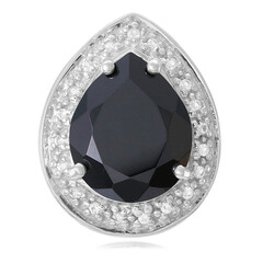 Colgante en plata con Espinela negra