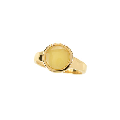 Anillo en plata con Ámbar báltico (dagen)