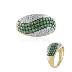 Anillo en plata con Esmeralda de Brasil