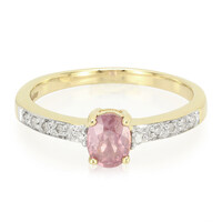 Anillo en oro con Zafiro Padparascha no calentado