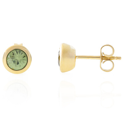Pendientes en oro con Demantoide de Namibia (CUSTODANA)
