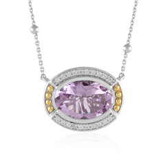 Collar en plata con Amatista Rosa de Francia (Dallas Prince Designs)