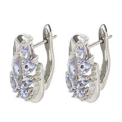 Pendientes en plata con Tanzanita