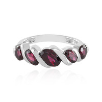 Anillo en plata con Rodolita frambuesa