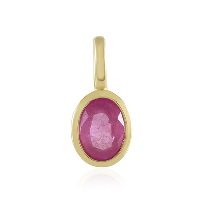 Colgante en plata con Zafiro rosa de Madagascar