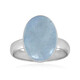 Anillo en plata con Aguamarina de Brasil (Bali Barong)