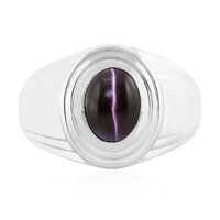 Anillo en plata con Sillimanita ojo de gato