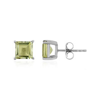 Pendientes en plata con Cuarzo del Ouro Verde
