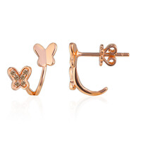 Pendientes en oro con Diamante rosa de Francia de Argyle SI1