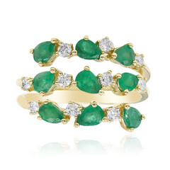 Anillo en oro con Esmeralda de Zambia AAA (CIRARI)