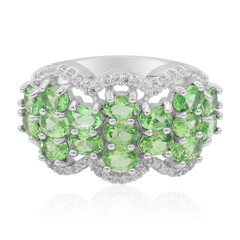 Anillo en plata con Tsavorita