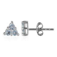 Pendientes en plata con Topacio azul cielo