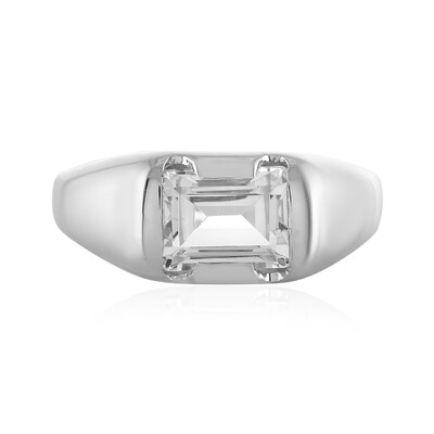 Anillo en plata con Topacio blanco