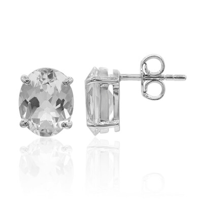 Pendientes en plata con Topacio blanco