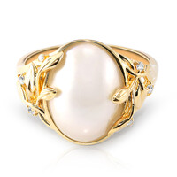 Anillo en plata con Perla Mabe