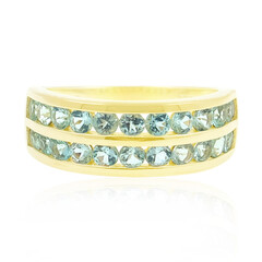 Anillo en oro con Turmalina nigeriana paraiba