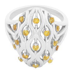 Anillo en plata con Citrino