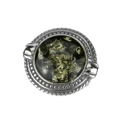 Anillo en plata con Ámbar báltico (dagen)