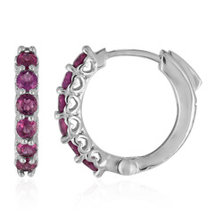 Pendientes en plata con Rodolita