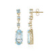 Pendientes en plata con Topacio azul cielo