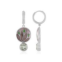 Pendientes en plata con Amatista verde (Adela Silber)