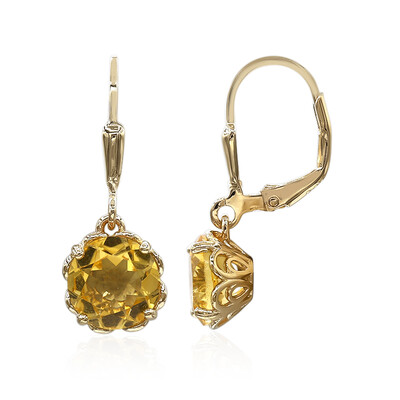 Pendientes en plata con Citrino