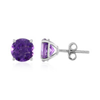 Pendientes en plata con Amatista de Zambia
