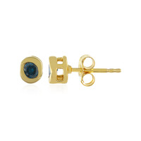 Pendientes en plata con Diamante azul I4