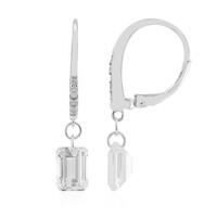 Pendientes en plata con Topacio blanco