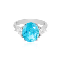Anillo en plata con Topacio color Paraiba