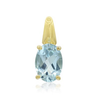 Colgante en plata con Topacio azul cielo