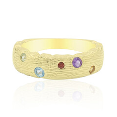 Anillo en plata con Topacio azul suizo