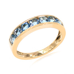 Anillo en oro con Aguamarina de Ofiki