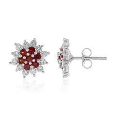 Pendientes en plata con Rubí de Tanzania (Adela Silber)