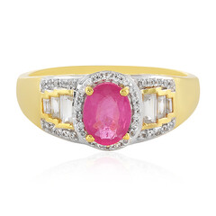 Anillo en plata con Zafiro rosa de Madagascar
