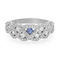 Anillo en plata con Zafiro de Kanchanaburi