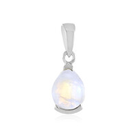 Colgante en plata con Piedra de Luna arcoíris