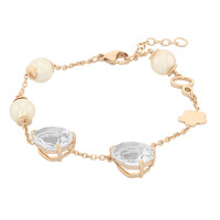 Brazalete en plata con Cuarzo blanco