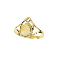Anillo en plata con Ámbar báltico