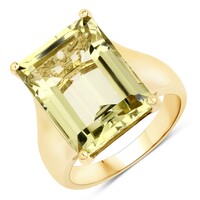 Anillo en plata con Quarzo limón